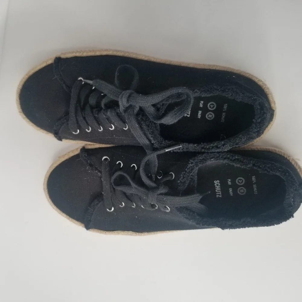 SCHUTZ Luana Espadrille Platform Tie Sneakers